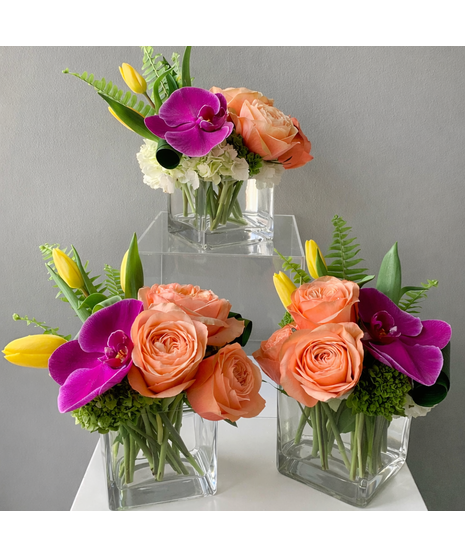 Bright Spring Centerpiece Trio