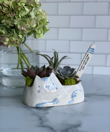 Purrrr-fect  Cat Lady Planter
