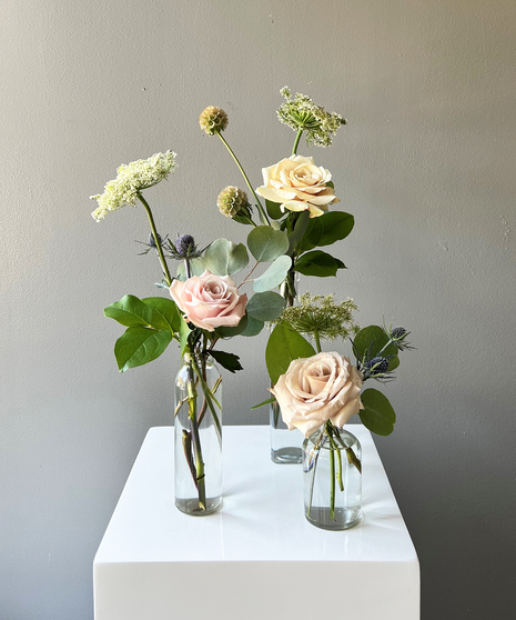 Dusty Blush Budvase Trio