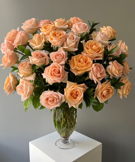 48 Peach Roses