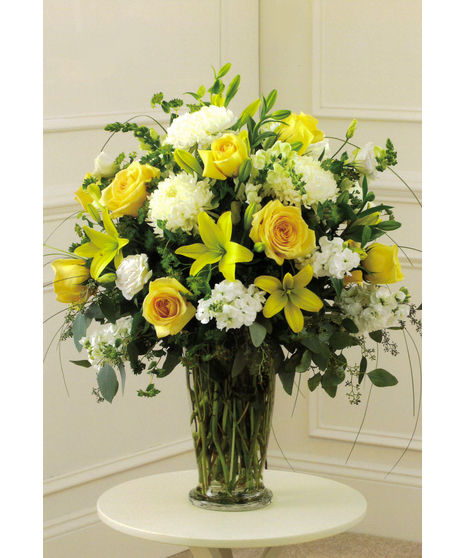 Yellow & White Vase