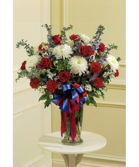 Red, White & Blue Vase