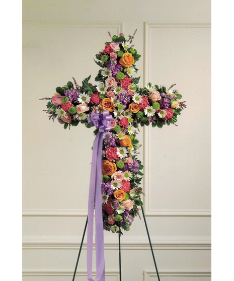 Standing Cross with Pastel Mixed