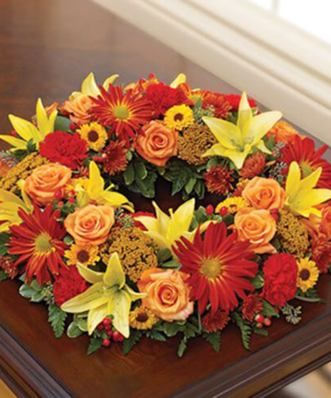 Fall Cremation Wreath