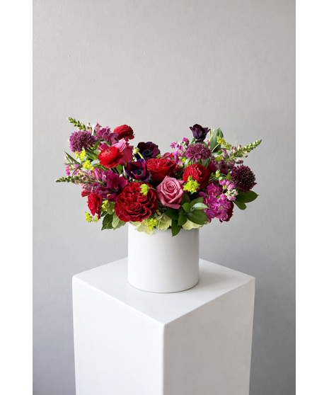 jewel toned floral arrangement