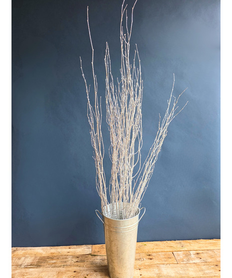 Silver Glitter Winter Branch ( 1 bunch/10 stems)