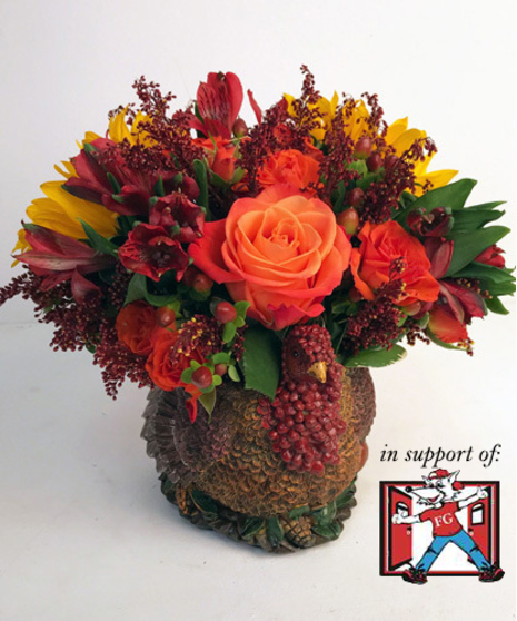 graphic showing example floral design of design class