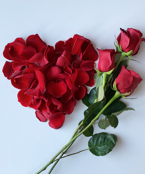 Bag of Fresh Red Rose Petals